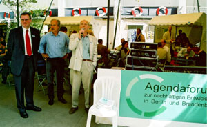 Projekttag am 7. Juli 2000 (Dr. Peter, IBB; Prof. Hildebrandt und Dr. Teller, Agendaforum)